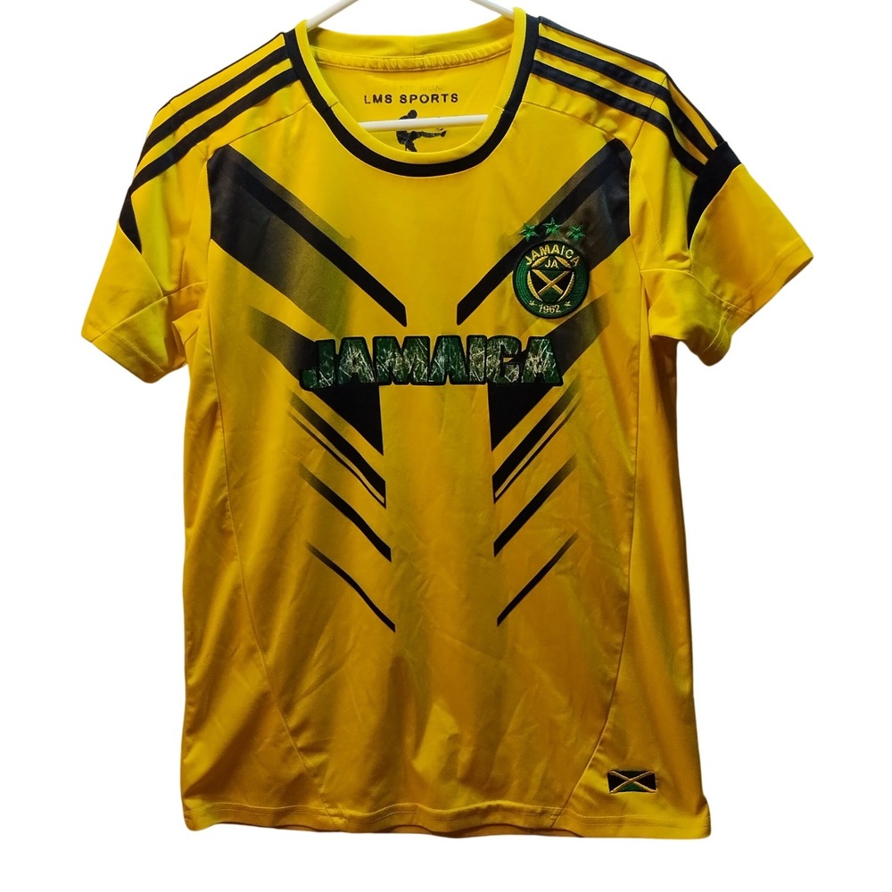 Jamaica Soccer Jersey 10 Yellow Black‎ Green LMS Sports Retro Football Shirt MD